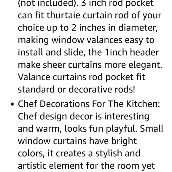 Red Chef Kitchen Valance - Picture 4 of 4